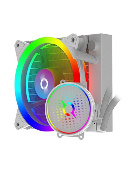 Refroidisseur  De Processeur Gamer AQIRYS AQUARIUS 120 AIO ARGB - Blanc