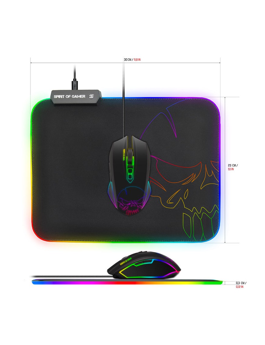 Tapis Souris SPIRIT OF GAMER  SKULL M - RGB-tunisie-sousse