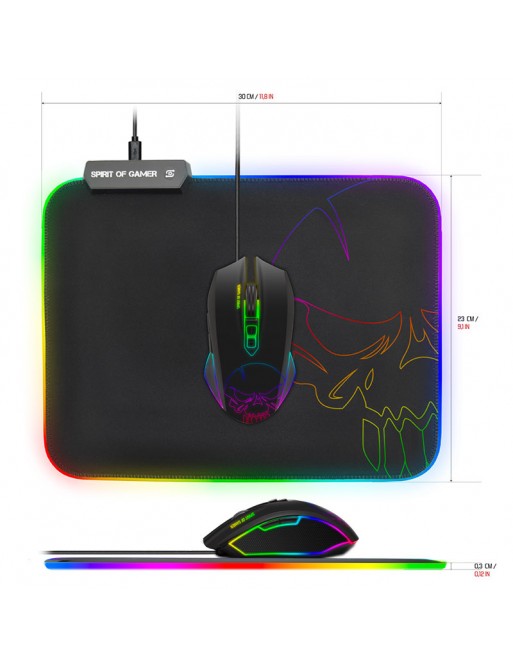 Tapis Souris SPIRIT OF GAMER  SKULL M - RGB-tunisie-sousse