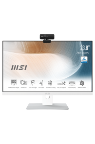 Pc de Bureau A.I.O MSI MODERN AM241 11M-081E, I7-11ème, 16Go, Ecran 23,8" FHD - Blanc