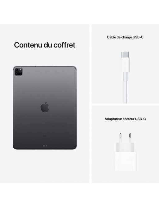 iPad Pro Apple Wifi+Cellular, 12,9" - 5G - 128Go - Grey -tunisie-sousse