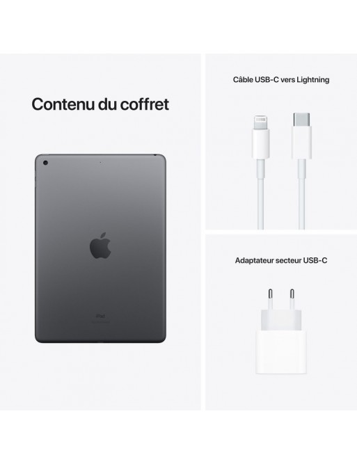 iPad Apple Wifi+Cellular, 10,2" - 4G-LTE - 64Go - Grey-tunisie-sousse