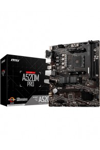 Carte Mère MSI A520M PRO - SATA 4 - M-ATX - Socket AMD AM4