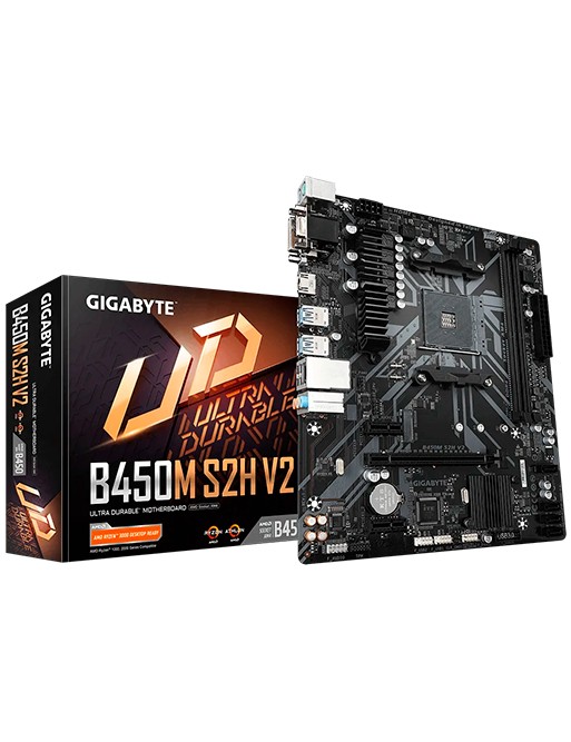 Carte Mère GIGABYTE B450M S2H V2 - SATA 4 - M-ATX - Socket AMD AM4 -Tunisie-Sousse