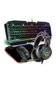 Pack Bundle 4En1 SPIRIT OF GAMER : Clavier - Casque - Souris & Tapis