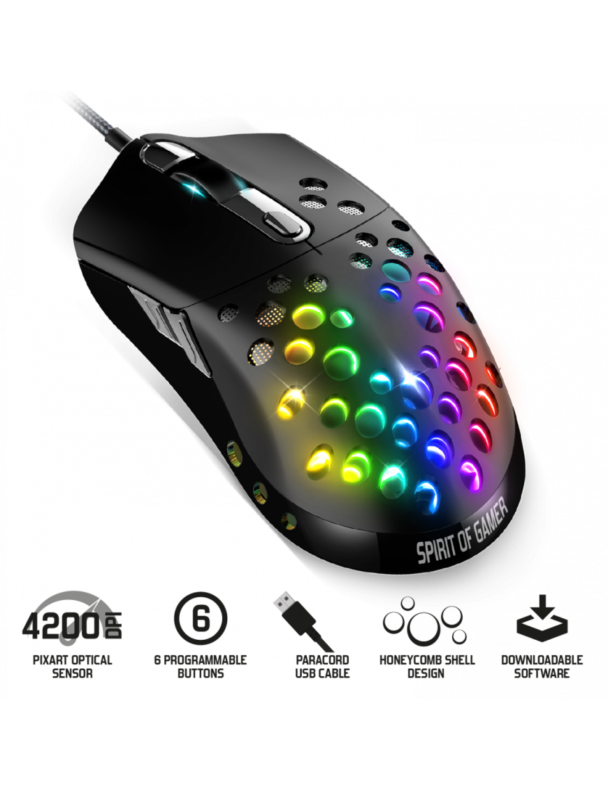 Souris SPIRIT OF GAMER Elite S-EM80 - RGB-tunisie-sousse