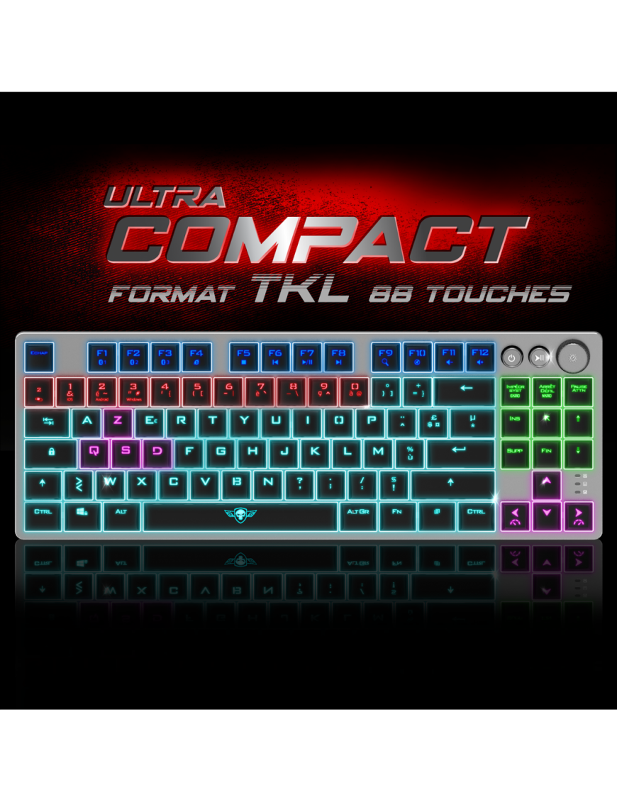 Clavier Spirit Of Gamer MECANIQUE XPERT-K1300 - Sans fil - RGB-tunisie-sousse