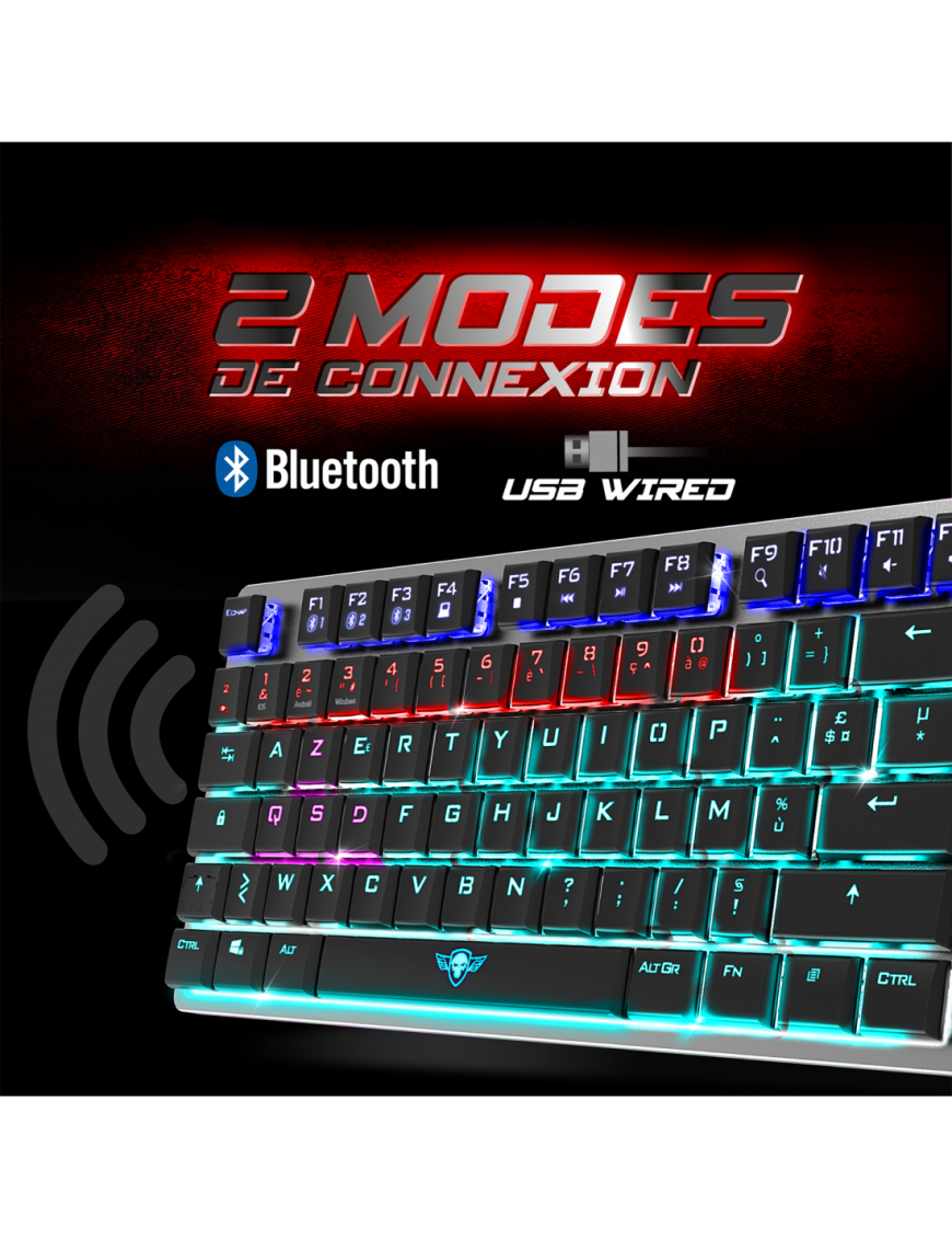 Clavier Spirit Of Gamer MECANIQUE XPERT-K1300 - Sans fil - RGB-tunisie-sousse