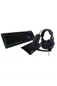 Pack Bundle Elyte Gamer 4en1: Clavier, Souris, Tapis, Casque - RGB - Filaire