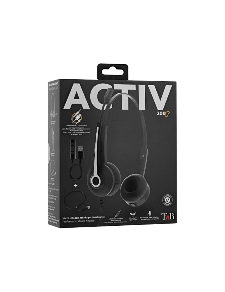 Micro Casque T'nb Stéréo ACTIV 200S - Filaire -  Pour Call Center-Tunisie-Sousse