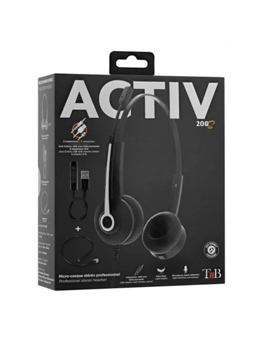 Micro Casque T'nb Stéréo ACTIV 200S - Filaire -  Pour Call Center-Tunisie-Sousse