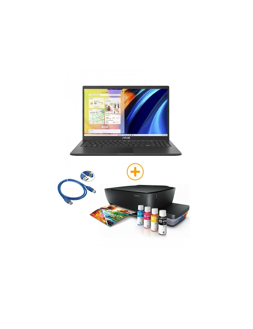 Pack Bundle 3EN1: Pc Portable ASUS VivoBook 15 i3 11ème Gén + Imprimante HP à Réservoir Intégré- Tunisie - Sousse