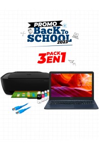 Pack Bundle 3EN1:PC PORTABLE ASUS X543MA CELERON N4020 8GO 512Go SSD  + Imprimante HP à Réservoir Intégré