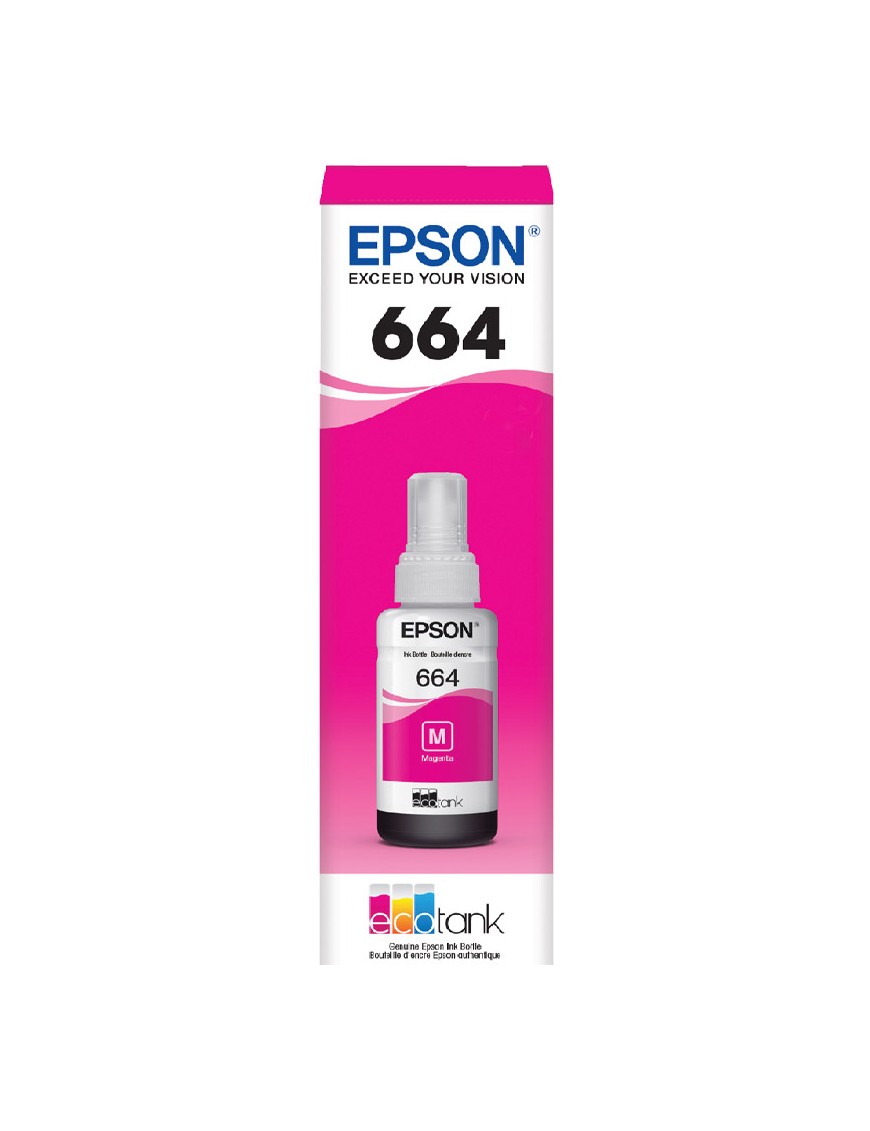 Bouteille d'encre Epson d'origine Epson 664 M (T6643) Magenta