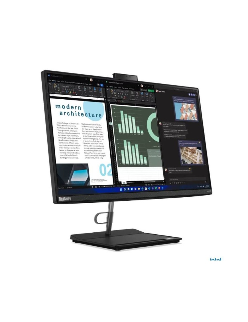 PC DE BUREAU A.I.O  LENOVO THINK CENTRE NÉO 30A 24 I3 - 4G - 256 GO SSD