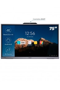 Ecran Interactif HIKVISION DS-D5B75RB/B 75’’ - Android 8 avec caméra et microphone