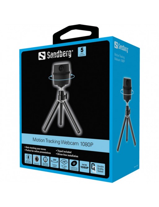 Webcam USB SANDBERG  MOTION TRACKING 1080P - 2MP