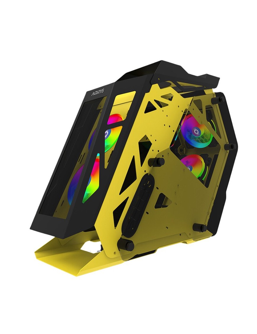 Boitier Pc Gamer AQIRYS SAIPH - MOYEN TOUR - BLACK & YELLOW
