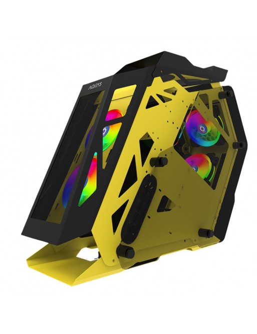Boitier Pc Gamer AQIRYS SAIPH - MOYEN TOUR - BLACK & YELLOW