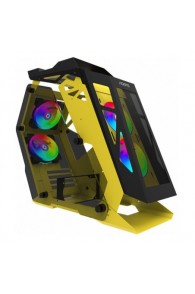 Boitier Pc Gamer AQIRYS SAIPH - Moyen Tour - BLACK & YELLOW