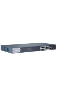 Switch  HIKVISION - 18x Ports - 16x POE - 2x Gigabit Fibre Optique - L2 - Unmanaged