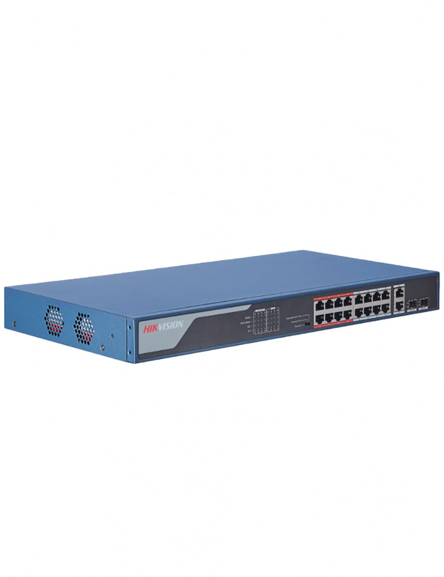 Switch HIKVISION - 18x Ports - 16x POE - 2x Gigabit Combos - Unmanaged