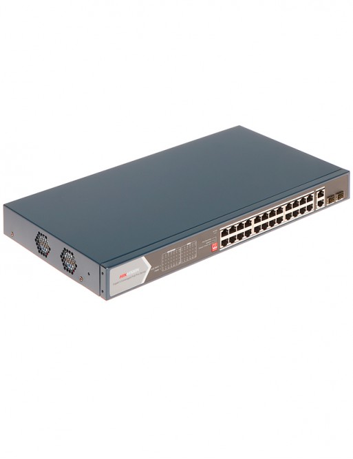 Switch HIKVISION - 28x Ports Gigabit - 20x POE - 4x Hi_POE -2x Fibre optique - Unmanaged