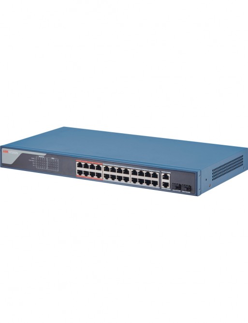 Switch HIKVISION - 26x Ports  - 24x POE - 2x Gigabit Combo- L2 - Smart managed