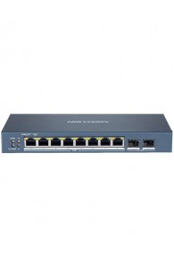 Switch HIKVISION - 10x Ports Gigabit - 8x POE - 2x Fibre optique - L2 - Smart managed