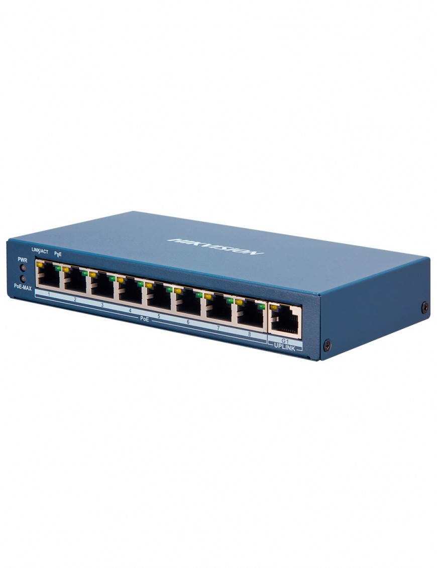 Switch HIKVISION - 9x Ports  - 8x  POE - Smart managed