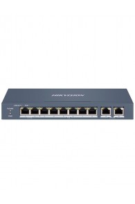 Switch HIKVISION - 10x Ports  - 8x POE - 2x Gigabit RJ45 - L2 - Smart managed