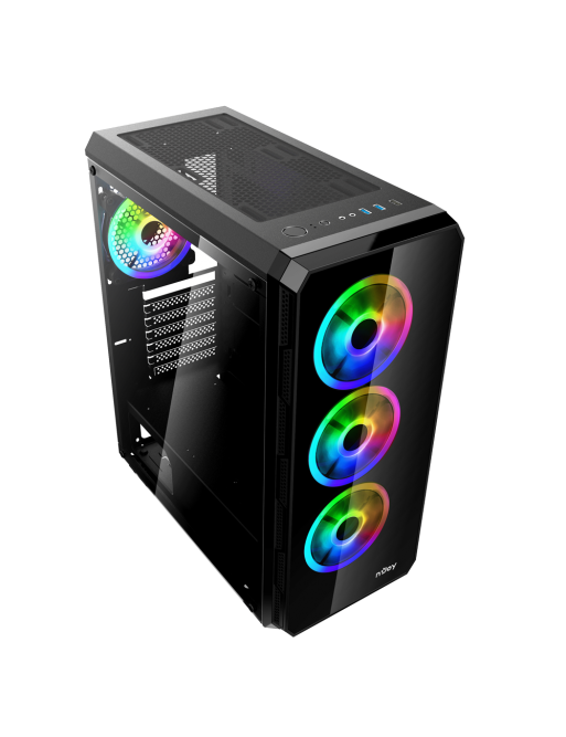 Boitier Pc Gamer NJOY ARENA - Moyen Tour - ATX/M-ATX  - ARGB Black