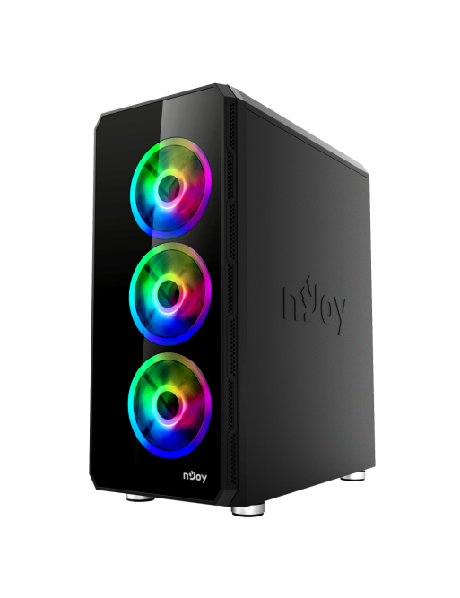 Boitier Pc Gamer NJOY ARENA - Moyen Tour - ATX/M-ATX  - ARGB Black