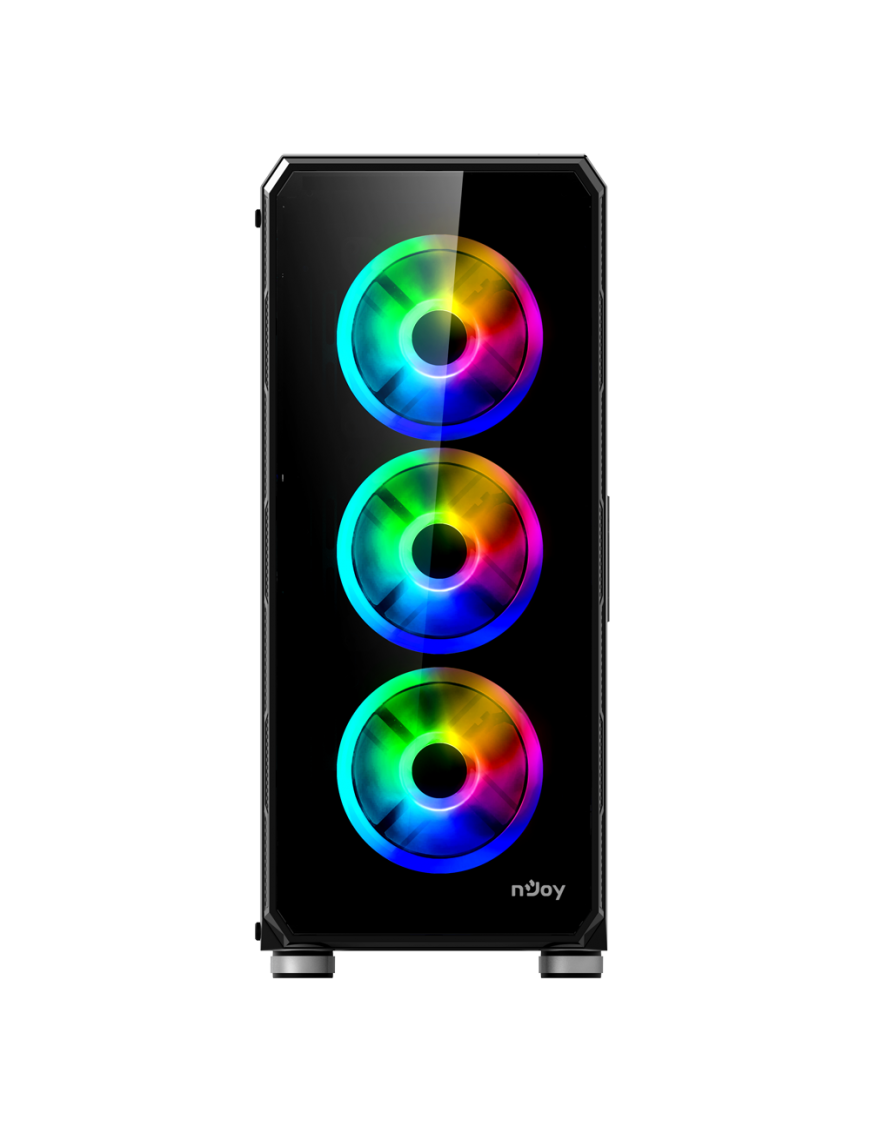 Boitier Pc Gamer NJOY ARENA - Moyen Tour - ATX/M-ATX  - ARGB Black