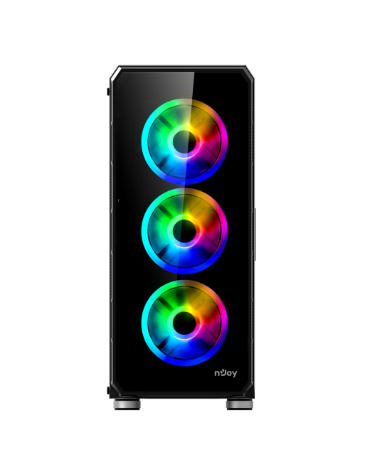 Boitier Pc Gamer NJOY ARENA - Moyen Tour - ATX/M-ATX  - ARGB Black