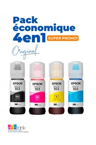 Pack de 4 Bouteille D'encre EPSON 103 EcoTank