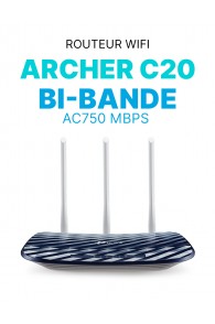 Routeur WiFi TP-Link Archer C20 Double Bande AC 750 Mbps