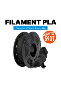 Filament PLA 1.75mm  1KG Noir pour imprimante 3D