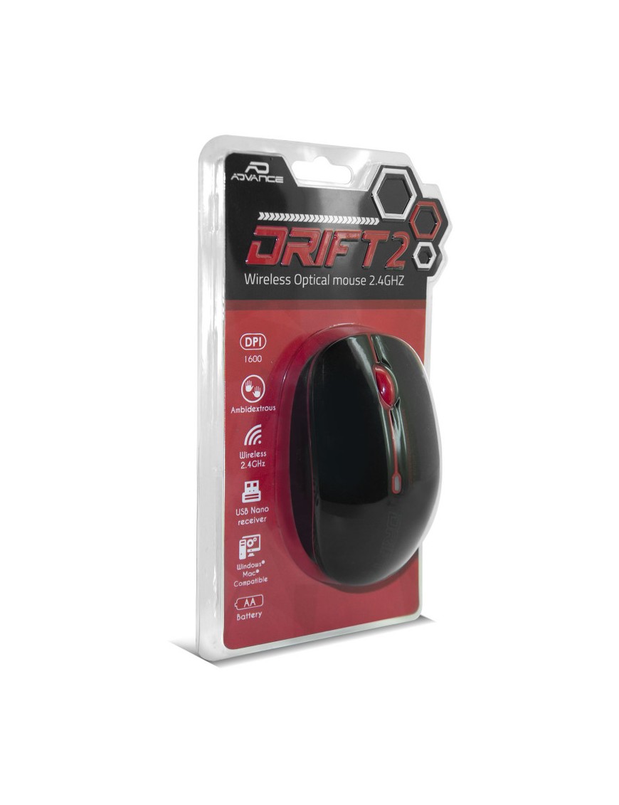 Souris Advance sans fil drift 2 RED ROUGE 1600DPI -Tunisie-Sousse