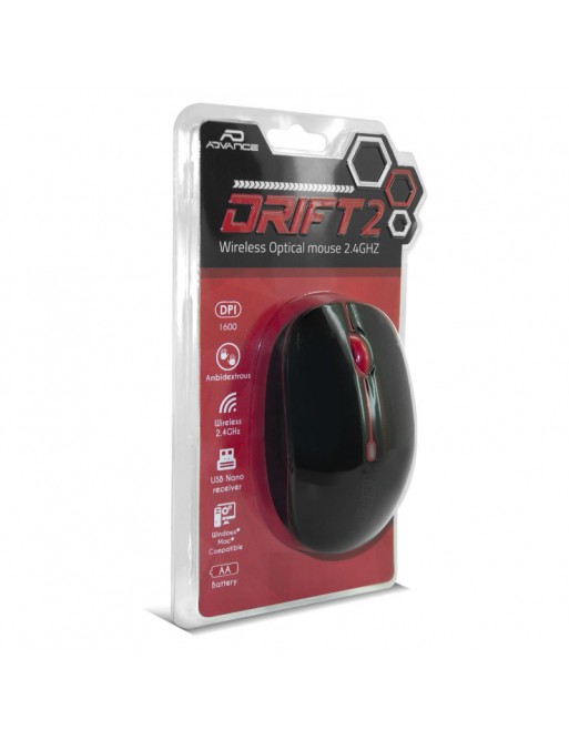 Souris Advance sans fil drift 2 RED ROUGE 1600DPI -Tunisie-Sousse