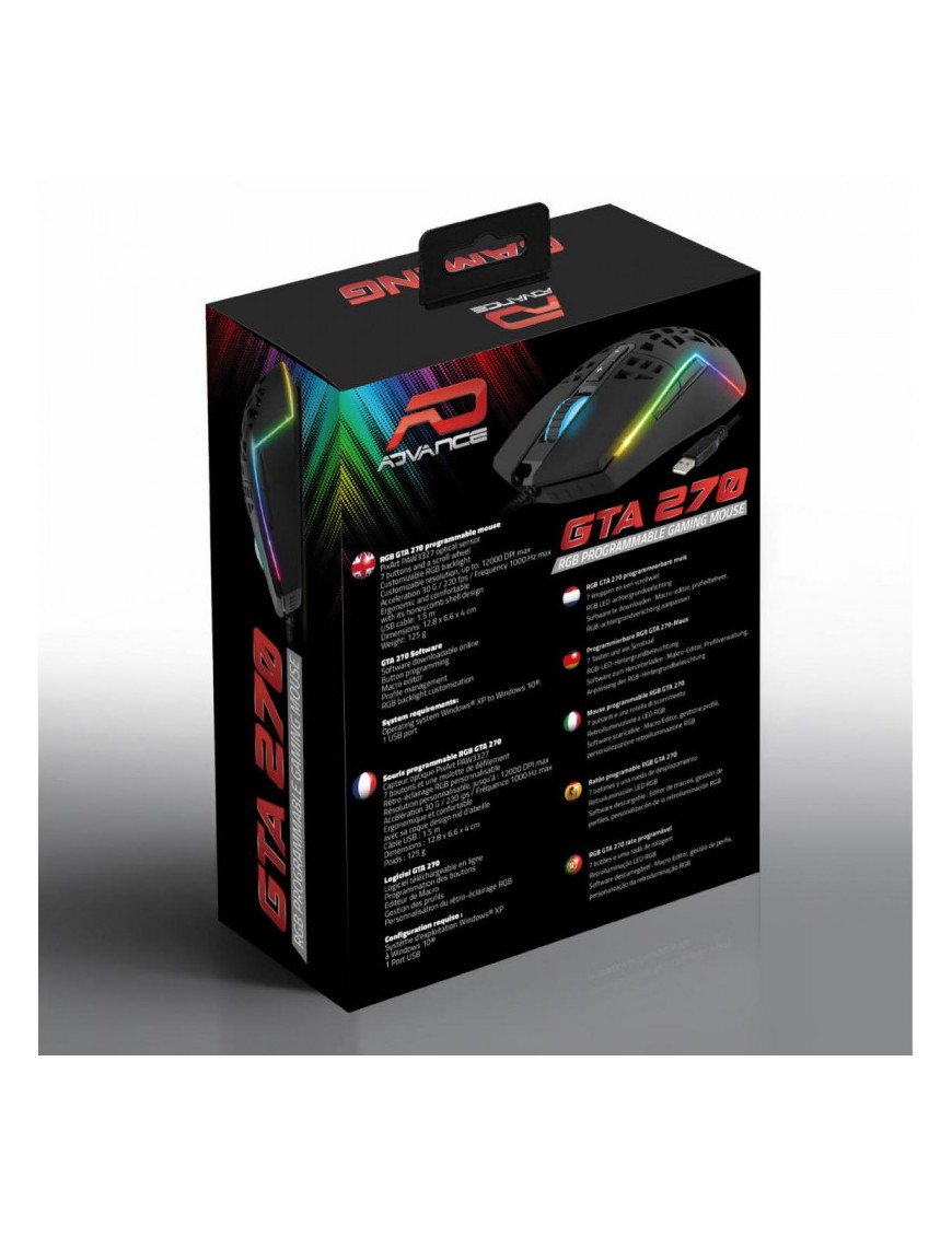 Souris Gaming ADVANCE GTA270 RGB 12000DPI -Tunisie-Sousse