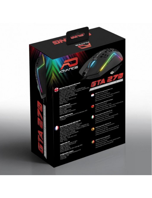 Souris Gaming ADVANCE GTA270 RGB 12000DPI -Tunisie-Sousse
