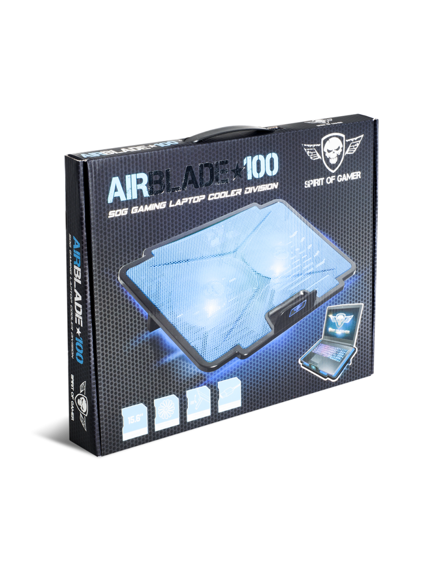Refroidisseur Pc Portable 15.6″ SPIRIT OF GAMER Airblade 100 – Bleu -tunisie-sousse