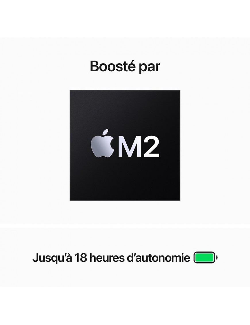 MacBook Air 15" Apple M2 chip 'with 8 core CPU and 10 core GPU 256GB - Midnight - tunisie-sousse