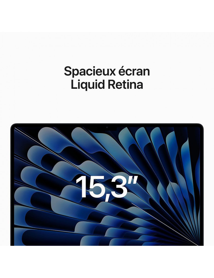 MacBook Air 15" Apple M2 chip 'with 8 core CPU and 10 core GPU 256GB - Midnight - tunisie-sousse