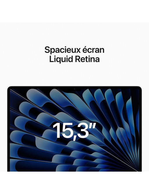 MacBook Air 15" Apple M2 chip 'with 8 core CPU and 10 core GPU 256GB - Midnight - tunisie-sousse