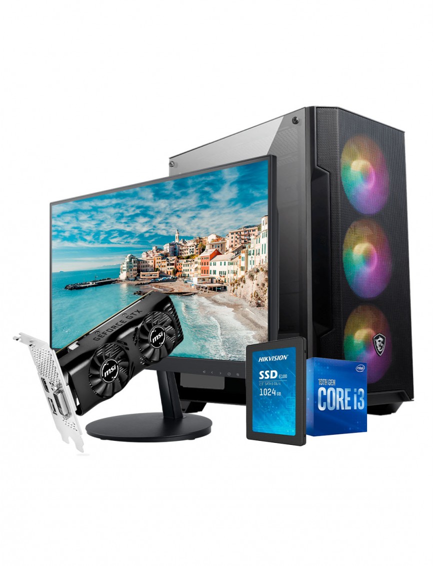 Pc De Bureau POWERED BY MSI I3 10ème Gén.- 8Go - 1To SSD + Ecran HIKVISION 22 Pouces-tunisie-sousse