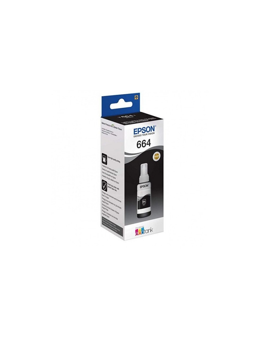 Bouteille D'encre EPSON EcoTank T6641 Noir - Originale-tunisie-sousse