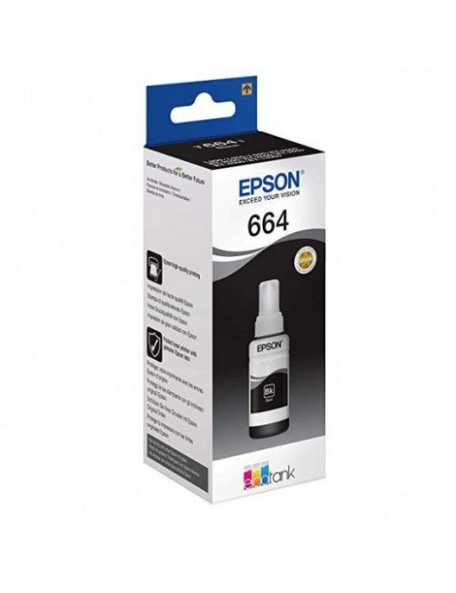 Bouteille D'encre EPSON EcoTank T6641 Noir - Originale-tunisie-sousse