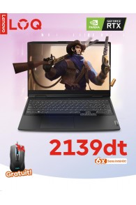 Pc Portable LENOVO LOQ 15IRH8 i5 12ème Gén.- 8Go - 512Go SSD - RTX 2050